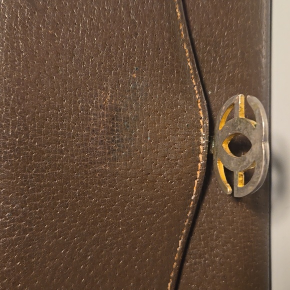 Gucci Vintage Kisslock Wallet Brown Leather - Picture 12 of 13